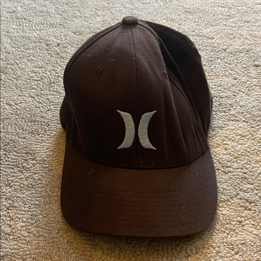 Hurley Dark Brown Cap with White Logo